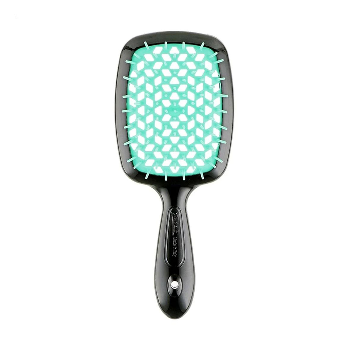Гребінець для волосся Janeke Superbrush Standart чорна з бірюзовим